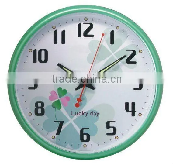 cheap wholesale plastic wall mounted, round decorative wall clock