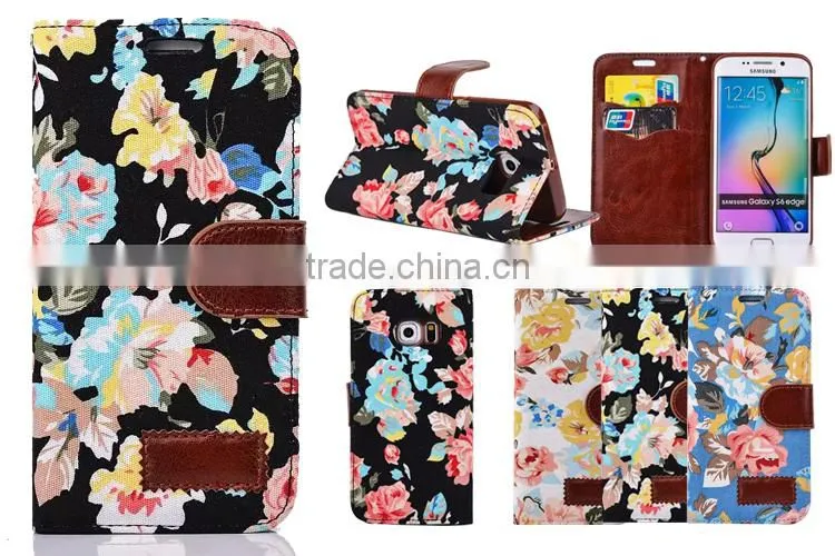 Wholesale Alibaba Leather Cell Phone Cover Case, For Samsung Galaxy S6 Wallet Leather Case