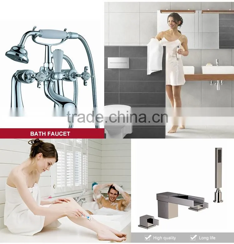 Chrome bath shower mixer set shower combination
