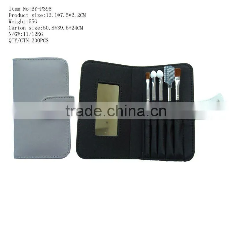 Fashion Mini Cosmetic Makeup Brush Set with Mirror for Girl