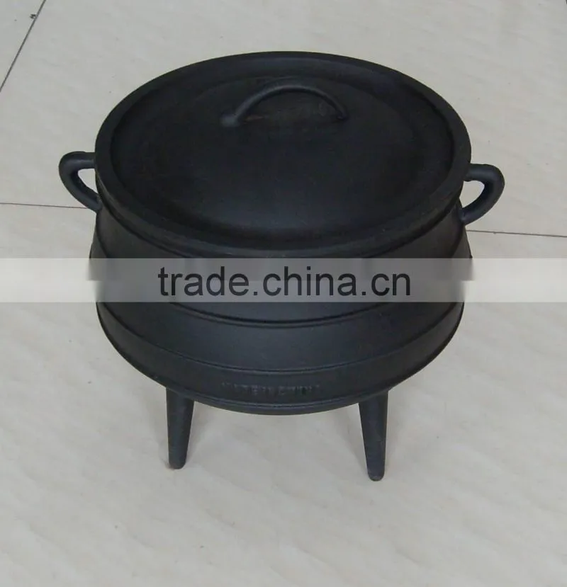 Cast iron three-legged potjie pot from size 1-size 30