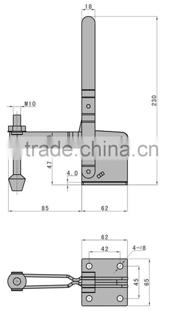 High quality SK3-021H-7 rubber heavy duty toggle clamp