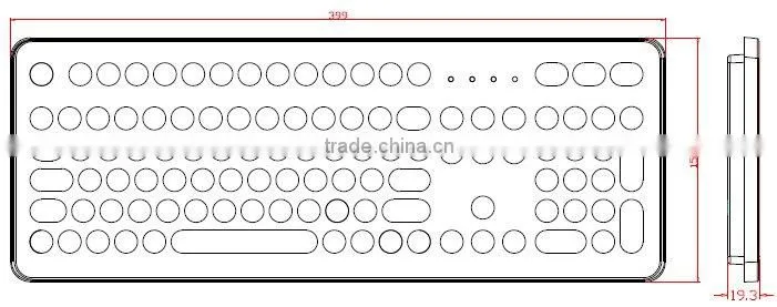 IP68 dynamic rated washable industrial membrane keyboard with integrated numeric keypad