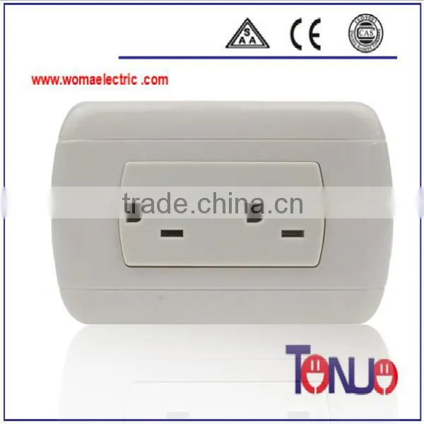 South American 2 gang 3 pin socket