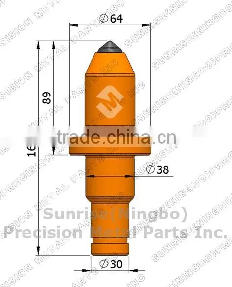 TS8 Long durability step shank tungsten carbide trench cutter bit