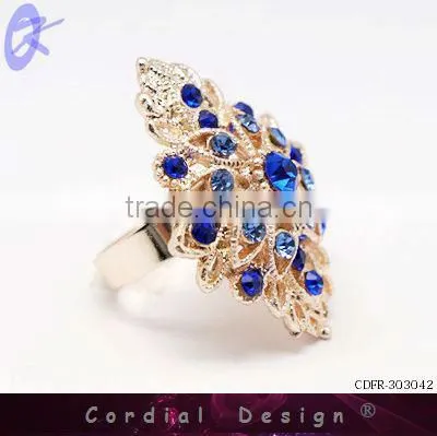 hot sale wholesale fashion colour rhinestone diamond ring