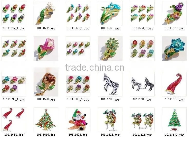 many styles! christmas animal metal brooch for girls