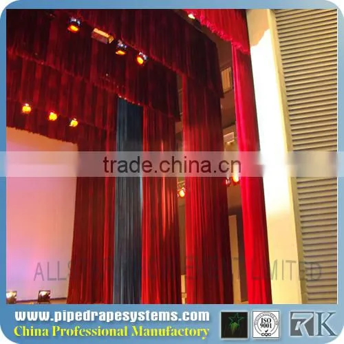Black and red theater curtain,stage curtain