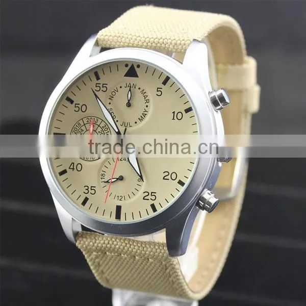 YB OEM classic military watch classic quartz watch white nato nylon strap