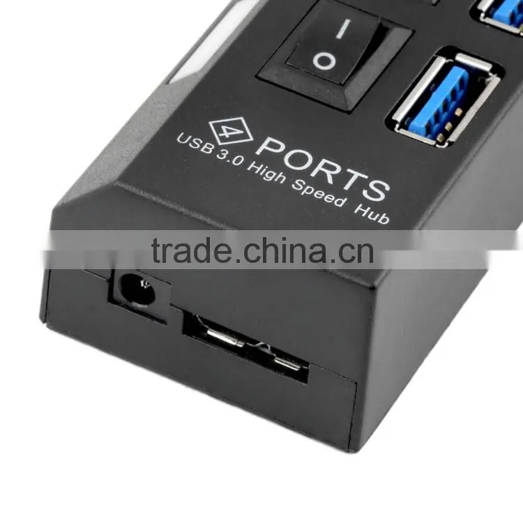 Wholesale High Speed Mini 4 Ports USB 3.0 Hub USB Port For Laptop PC Computer Laptop Peripherals Accessories Free Drop Shipping