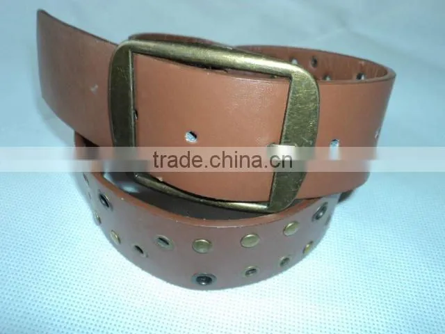 Fashion basic men PU leather belt wide classic belt rivets PU belt leather belt