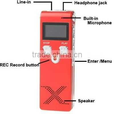 Support Telephone Recording Monitor & Recording and Hearing Aid & VOR Voice Built-in 4GB Memory Digital Voice Recorder