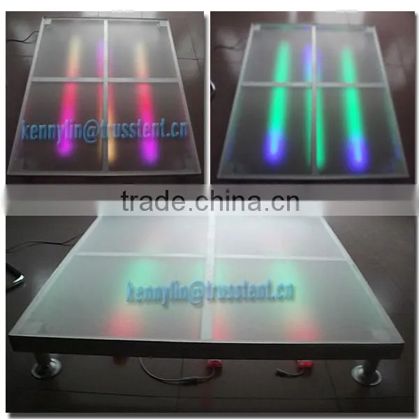 Transparent clear lighting white acrylic glass wedding stage platform