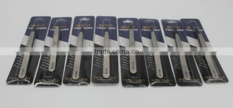 hot sale and best quality of vetus stainless steel Eyebrow Tweezers manufacturing