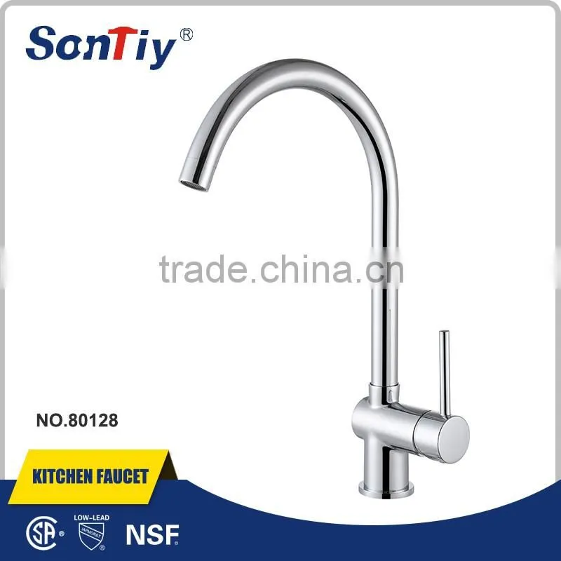 Single Handle Faucet Pull Down Polish Brass Kitchen Faucet 80135