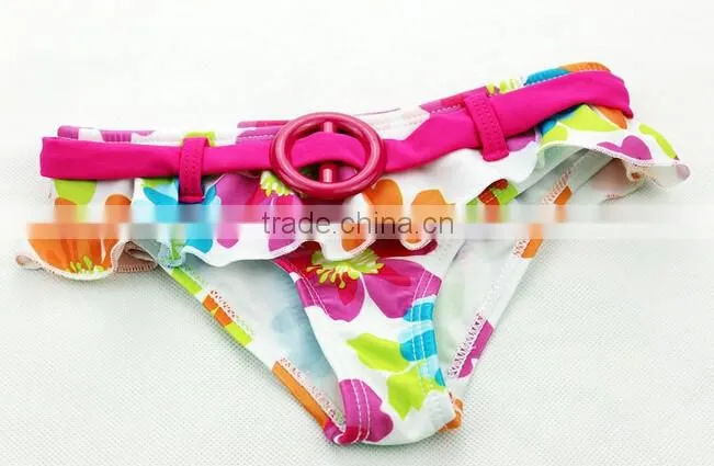 Kids Pink Yellow Floral Bikini 2 pc Swimsui