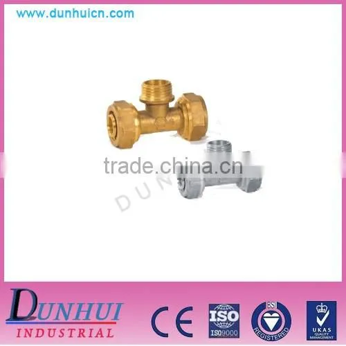 FM & UL brass fitting reduced tee