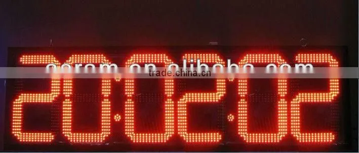 5" IP43 6 Digits Led Digital Clock Display, Hangrand high quality led clock display