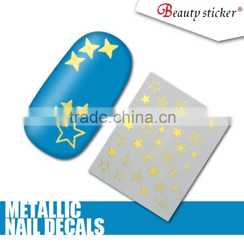 beauty stickerElegant and fashion style 3d nail stickers, nail wraps from 3d nail art supplies