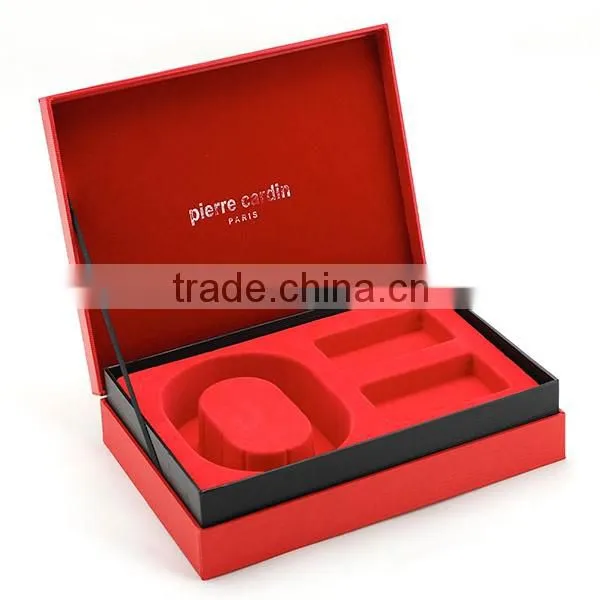 Custom High End Two Layers Hinged Cosmetic Packaging Box