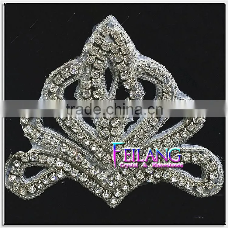 Ice Skating Clothes decorated Bud shape Crystal Rhinestone Applique