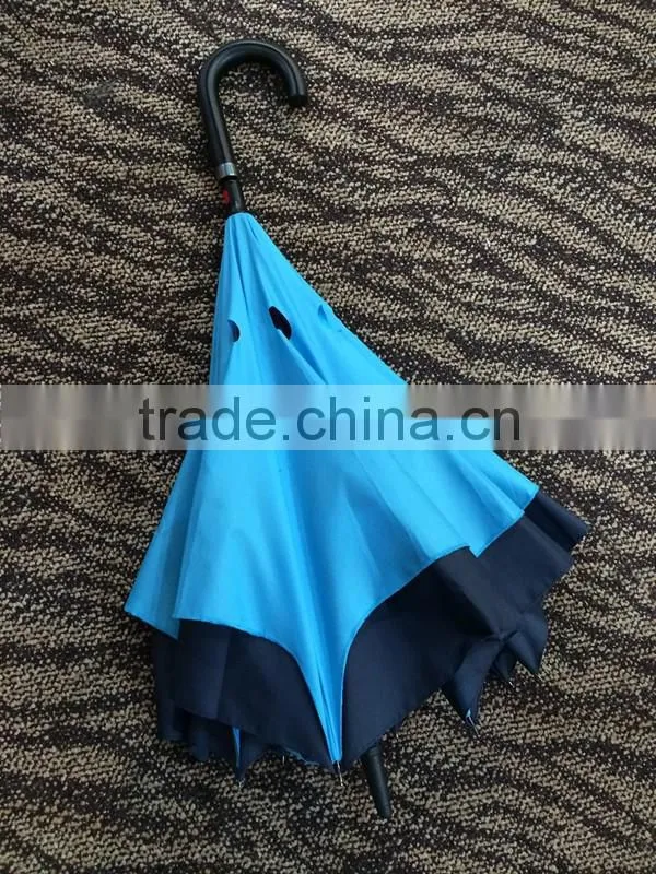 2015 New Design Function Inverted Upside Down Reverse Umbrella