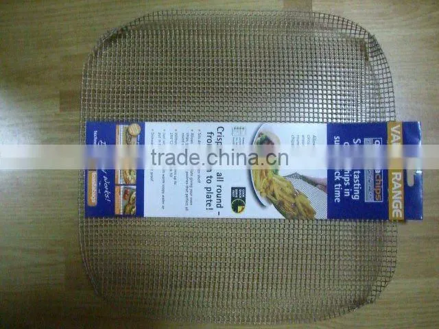 Heat resistant non-stick mesh baking sheet,Ideal for cooking oven chips,garlic bread ,pizza