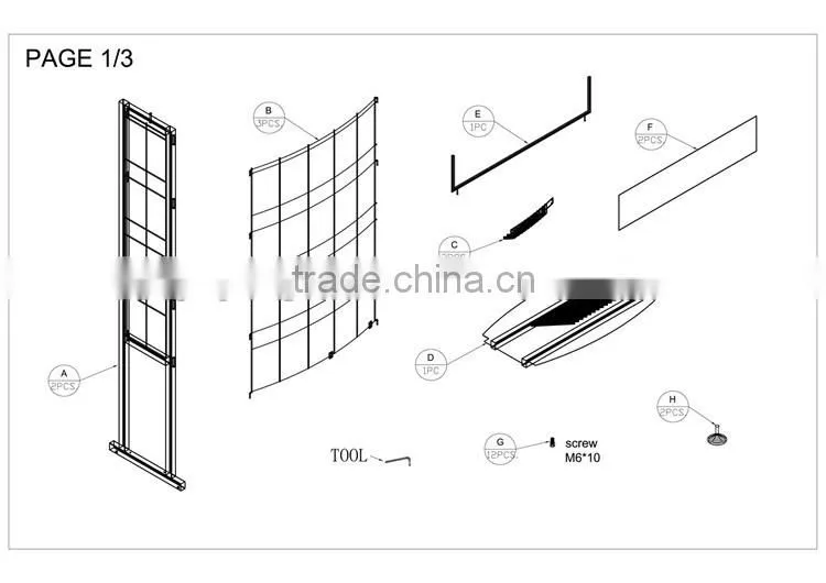 Ceramic/Stone/Mosaic/Tile Display Rack Floor Standing Promotion Shelf