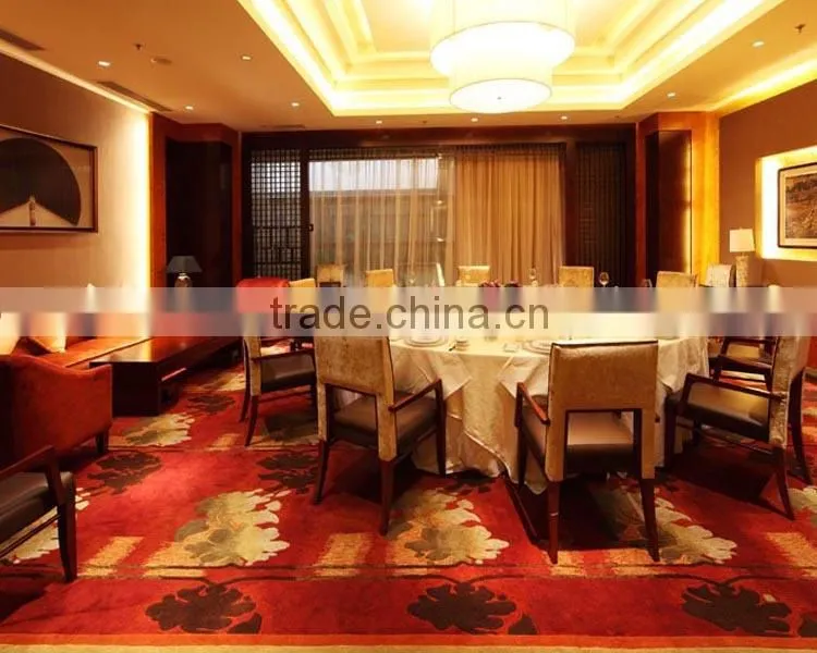 Fire-resistant Woven Carpet with Logo for Hotel Restaurant