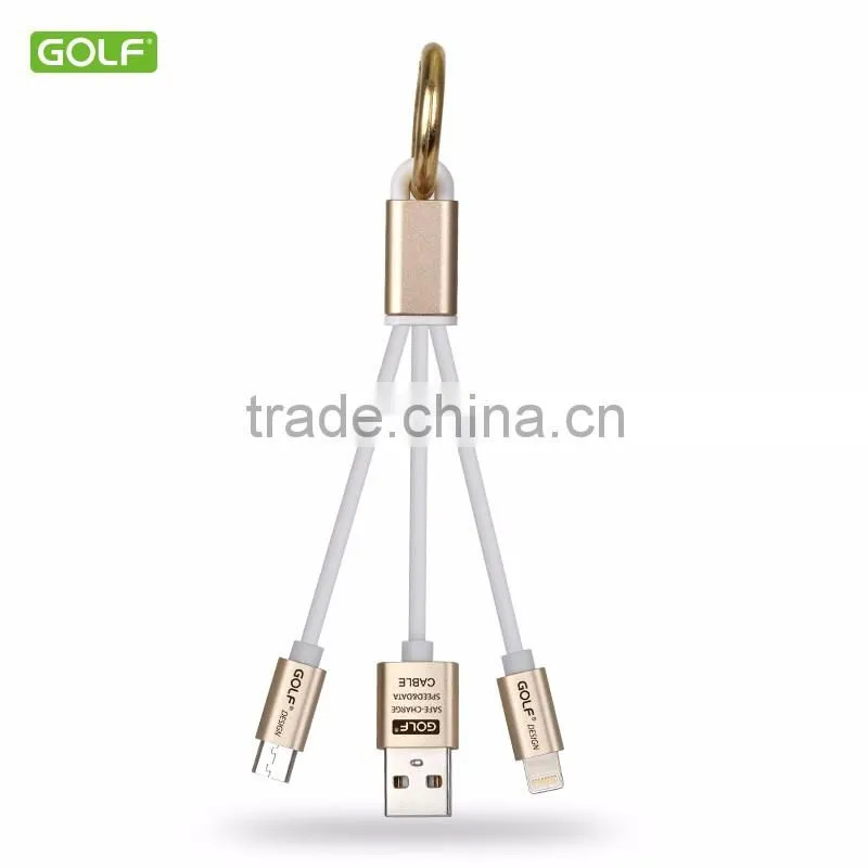 GOLF new arrived metal braided cable charging cable usb cable for micro and 8 pin