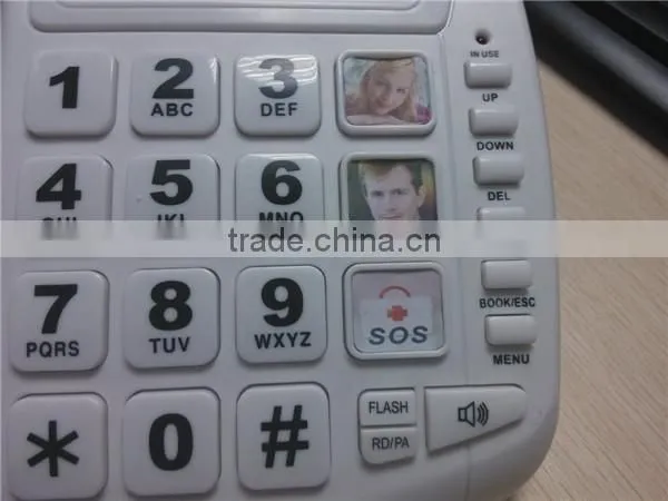 Simple operation SOS emergency senio Cheap analog emergency watch phone sos elderly telefone with basic caller id CHIAN SUPPLIER