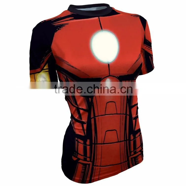 wholesale fashionable sublimation t-shirts for women custom gym t-shirt printing tights t-shirts womens sportwear