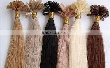 silky straight nail-tip hair extension/nail-tip human hair/hair products/hair extension