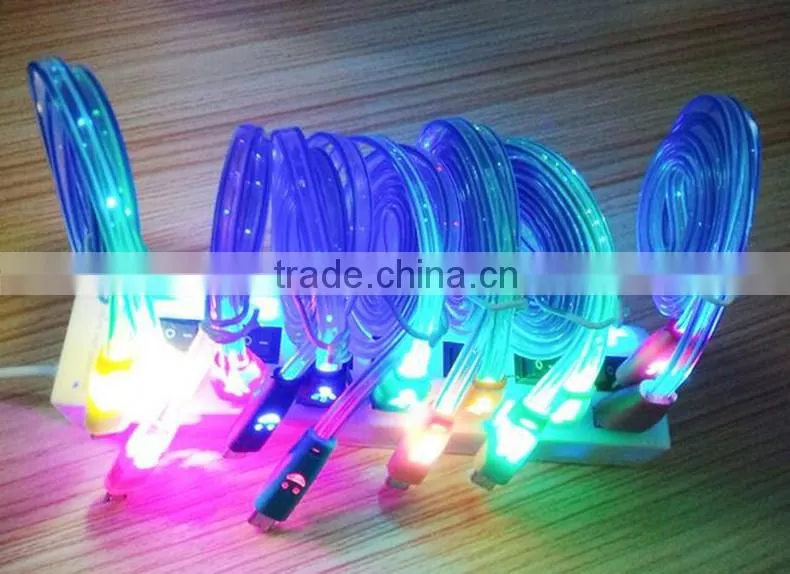Sync Charger Led Usb Cable Micro Phone Led Usb Cable For Charger, High Quality Led Phone Cable