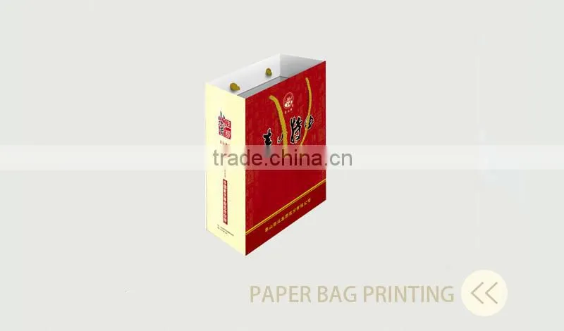 Kraft with handle transparent paper bag