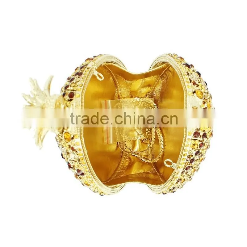 pineapple hard shell crystal evening bags manufacturers china (88191A-G)