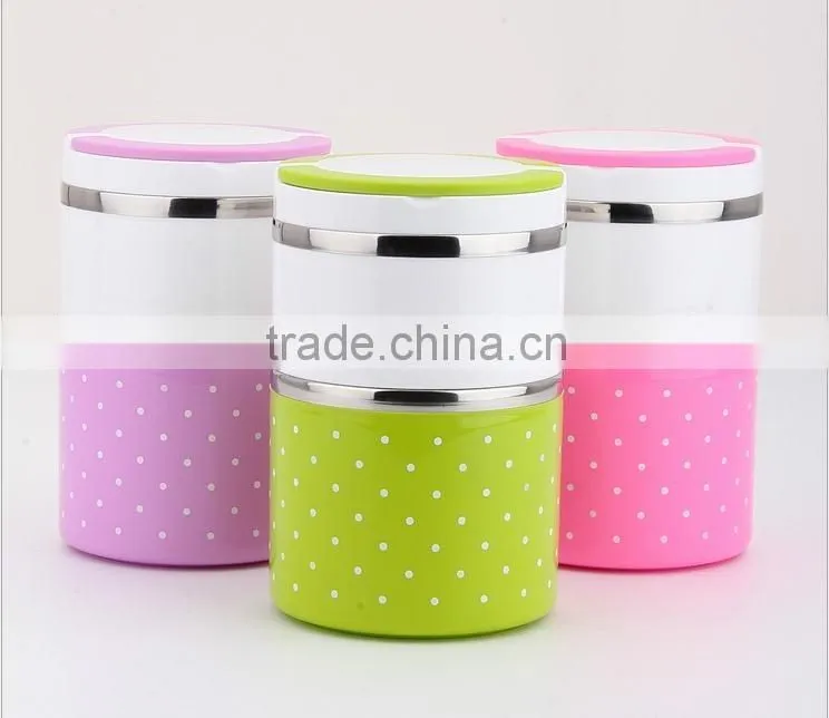 leakproof bento lunch box/ stainless steel thermos lunch box with handle