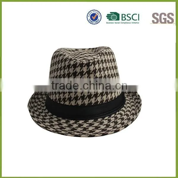 Colorful latticed snapback men's fedora hats price