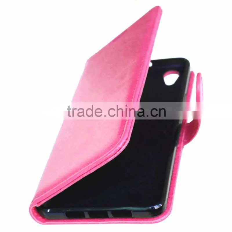 Hot sale PU Cell Phone Wallet Flip Cover for OnePlus X