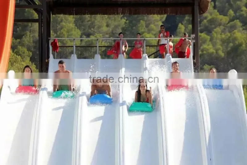 Rainbow Fiberglass Water slide Water park outdoor Large water park equipment for sale
