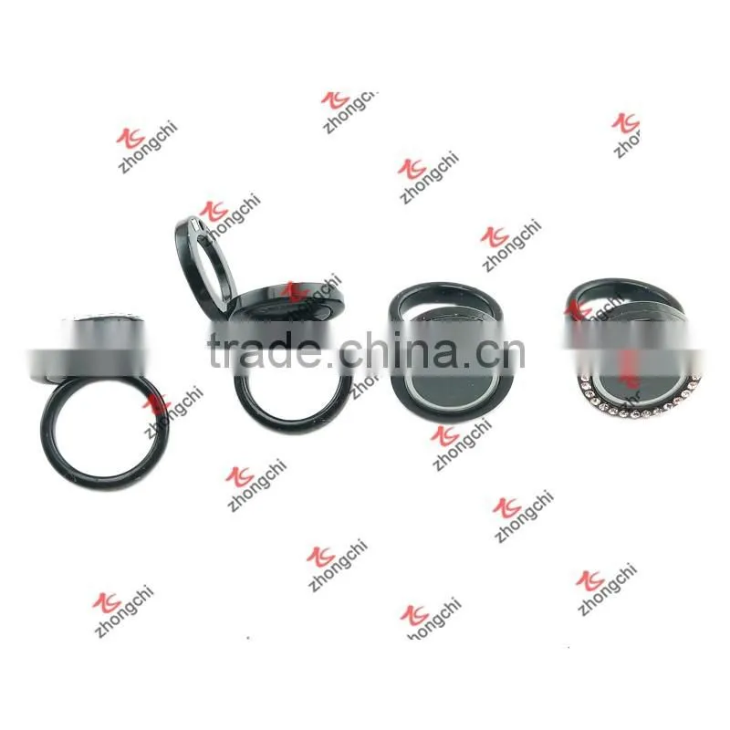 Fashion Metal Black Locket Rings for Christmas Gifts (BLR51204)