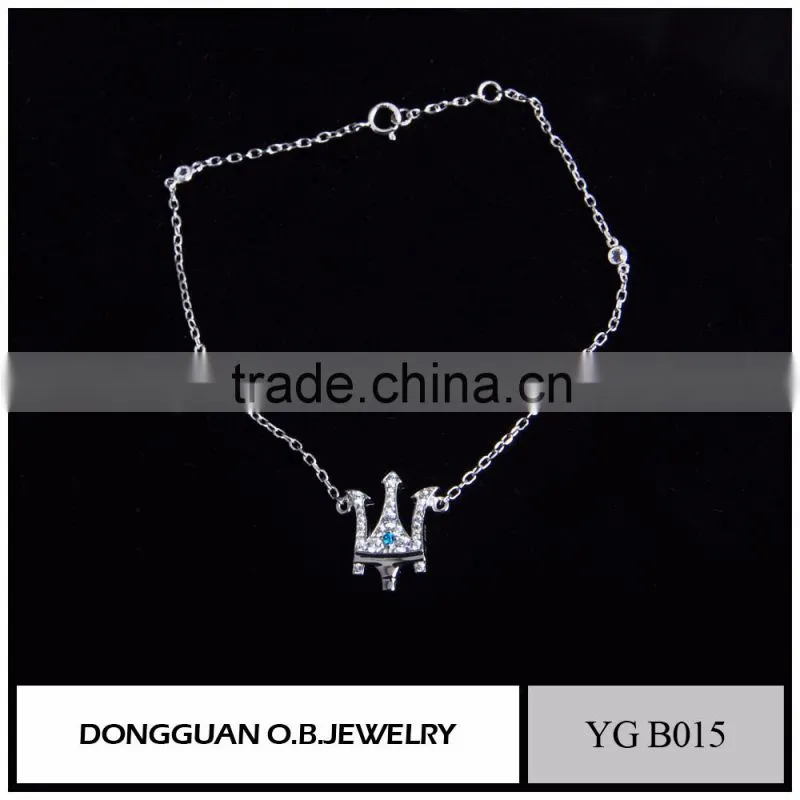 AAA Clear stone women bracelet cheap price fashion silver ladies bracelet models