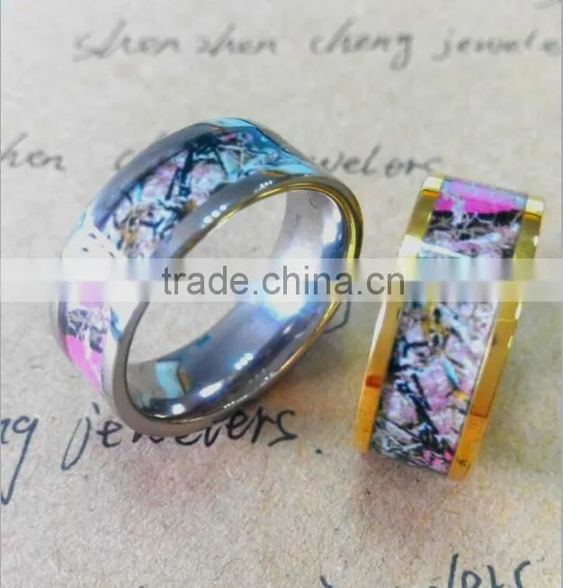 New year product titanium camo rings for unisex