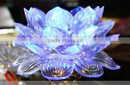 Optical Crystal transparent Flower Model