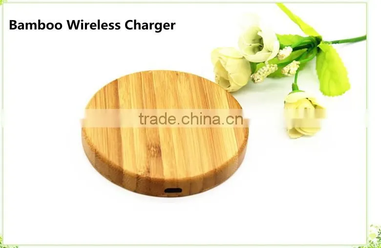 High Quality Bamboo Wood Fanasy Wireless Charger for Samsung S6 Wireless Charger