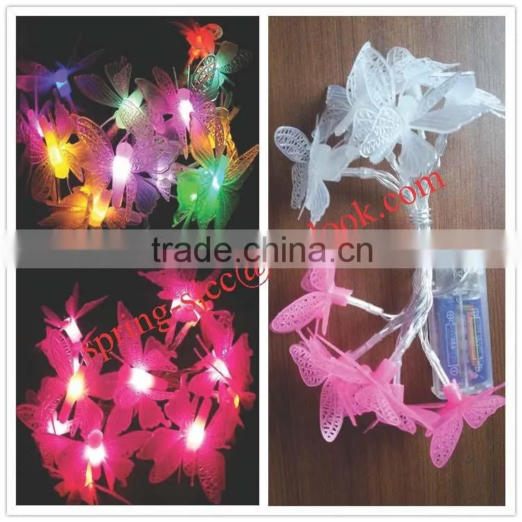 Plastic butterfly LED string light for holiday point party light