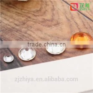 Cheapest Round Shape point back loose stone , Crystal White Stone