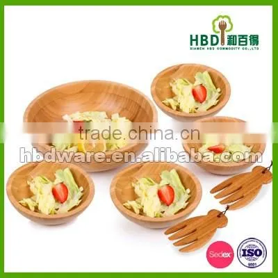 Hot New Products for 2016 vegetable bamboo salad bowl, wood bamboo salad bowl,kitchen salad bowl wholesale