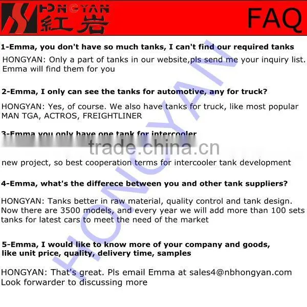Aluminum brazed radiator for car S60 S80 V70