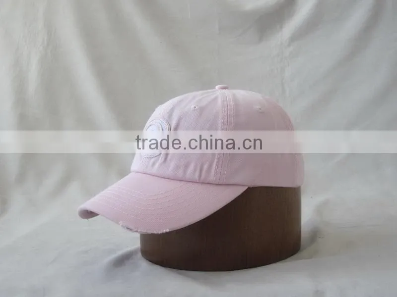 100% cotton girls' washed cap for golf